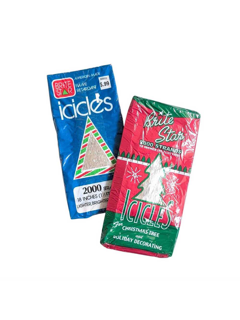 Vintage Silver Christmas Tree Tinsel - Brite Star